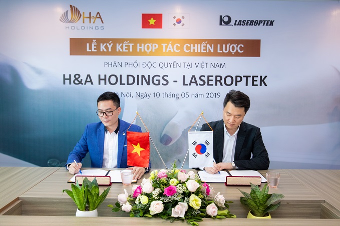 LaserOptek - Thương hiệu thiết bị Laser hàng đầu Hàn Quốc ký kết hợp tác chiến lược cùng đại diện Việt Nam H&A Holdings